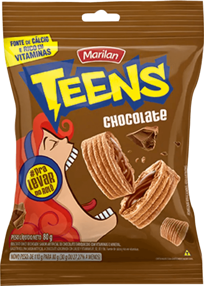 Biscoito Marilan Teens Chocolate Pacote com 30g