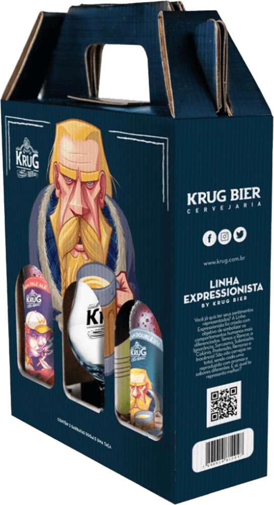 Kit Cervejas Krug 2 Unidades 500ml + Copo