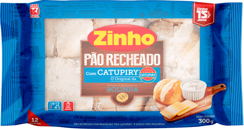 Pão Bolinha Recheado Zinho Catupiry E Muçarela 300g