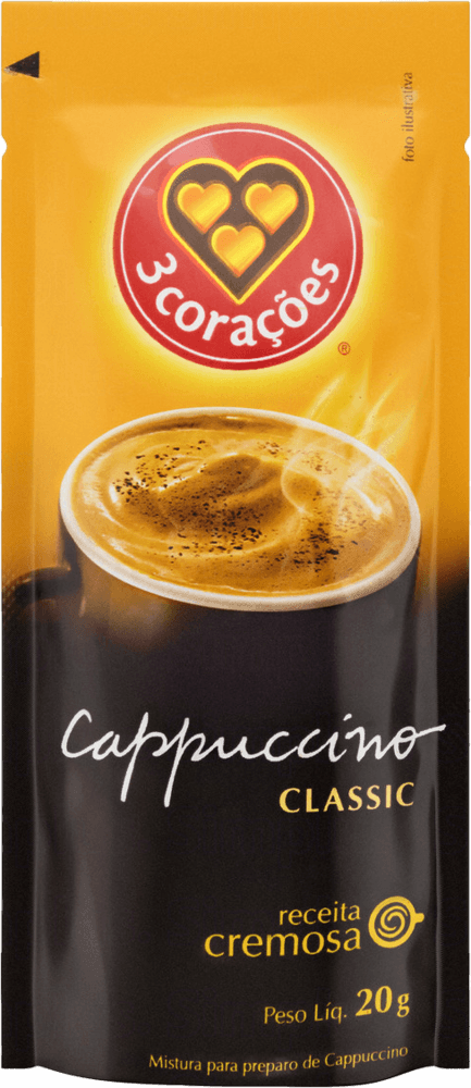 Mistura-para-Preparo-de-Cappuccino-Soluvel-Classic-3-Coracoes-Sache-20g