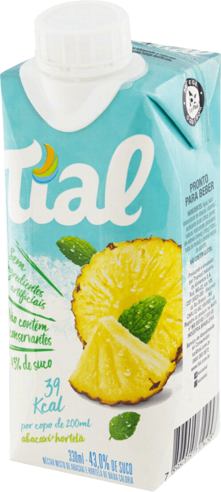 Néctar Misto de Abacaxi e Hortelã Baixa Caloria Tial Caixa 330ml