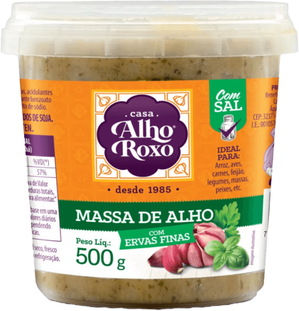 Tempero Alho Cheiroso Massa Alho Com Ervas 500g