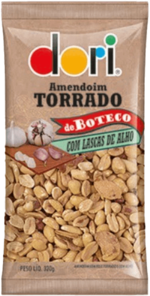 Amendoim-Torrado-com-Lascas-de-Alho-Dori-de-Boteco-Pacote-320g