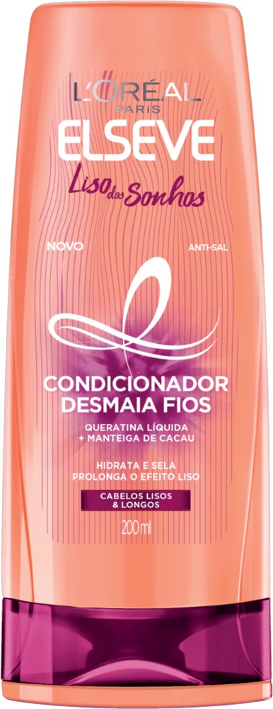 Condicionador L'Oréal Paris Elseve Liso Dos Sonhos, 200Ml