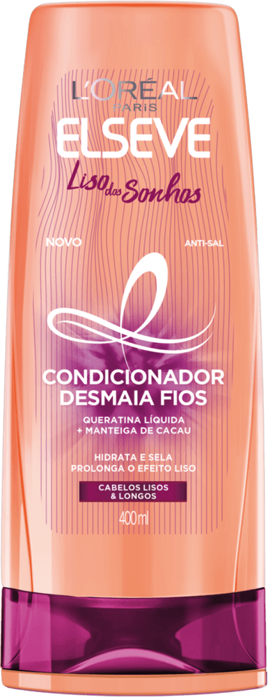 Condicionador L'Oréal Paris Elseve Liso Dos Sonhos, 400Ml
