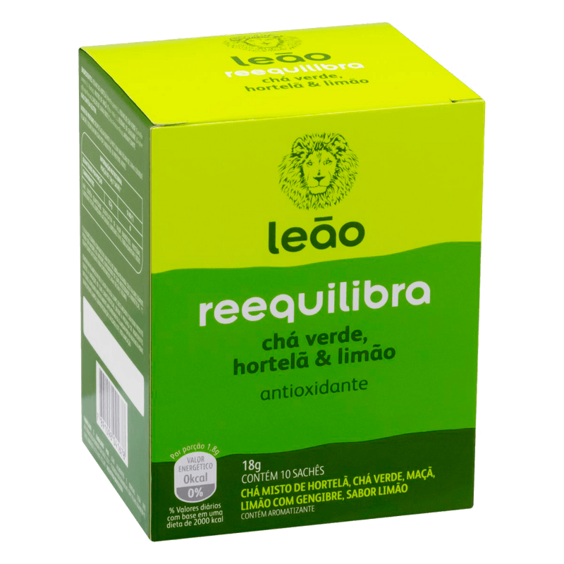 Cha-Misto-Verde-de-Hortela-Maca-e-Limao-com-Gengibre-Antioxidante-Leao-Reequilibra-Caixa-18g-10-Unidades