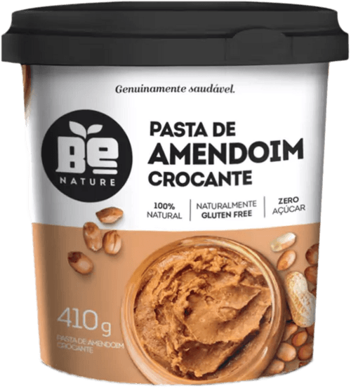Pasta de Amendoim Crocante Zero Açúcar Be Nature 410g