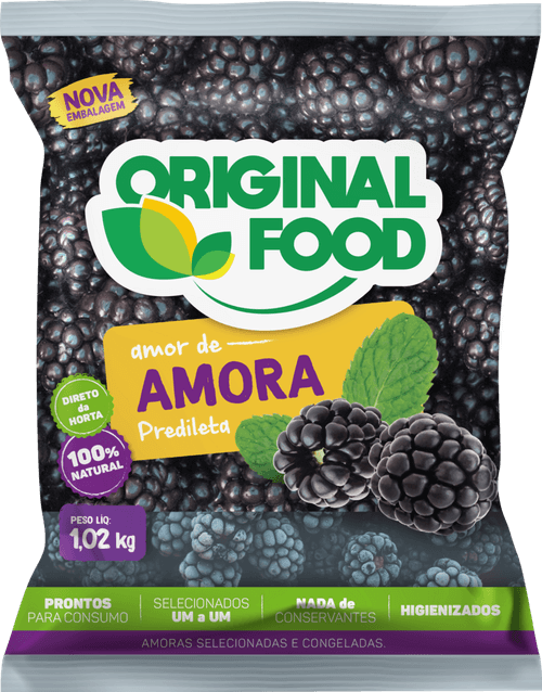 Amora Congelada Original Food Pacote 1,02Kg