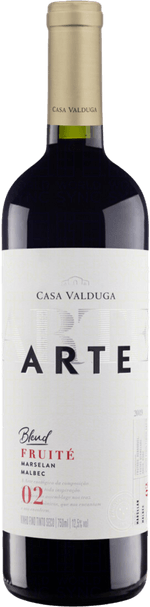 Vinho-Brasileiro-Tinto-Seco-Blend-Fruite-Casa-Valduga-Arte-Marselan-Malbec-Serra-Gaucha-Garrafa-750ml