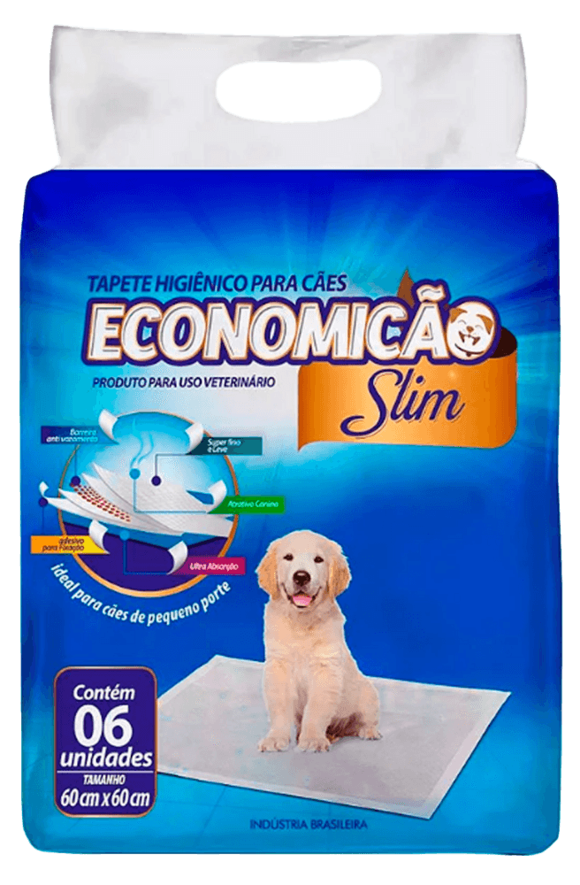 Tapete Higiênico para Cães Economicão Slim 6 Unidades