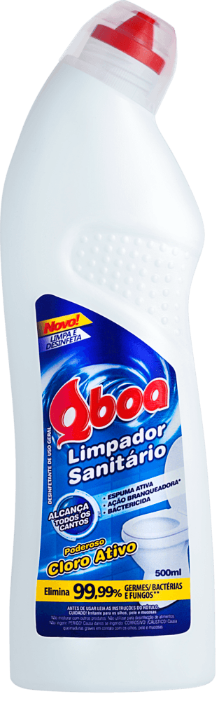 Limpador Sanitário Qboa Cloro Ativo Squeeze 500ml