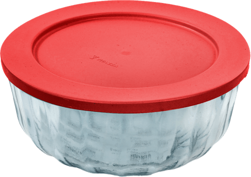 Saladeira de Vidro Vitazza Oceani com Tampa Plástica Sortida 2,4 Litros