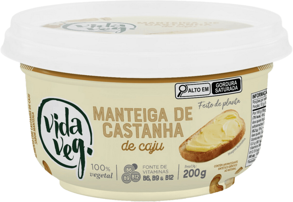 Manteiga Vegana Vida Veg Castanha Caju 170g