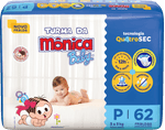 Fralda-Descartavel-Turma-da-Monica-Baby-P-3-a-5kg-Pacote-62-Unidades