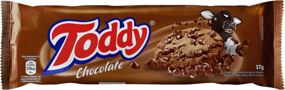 Biscoito Cookie Toddy Chocolate com Gotas de Chocolate Pacote 57 g