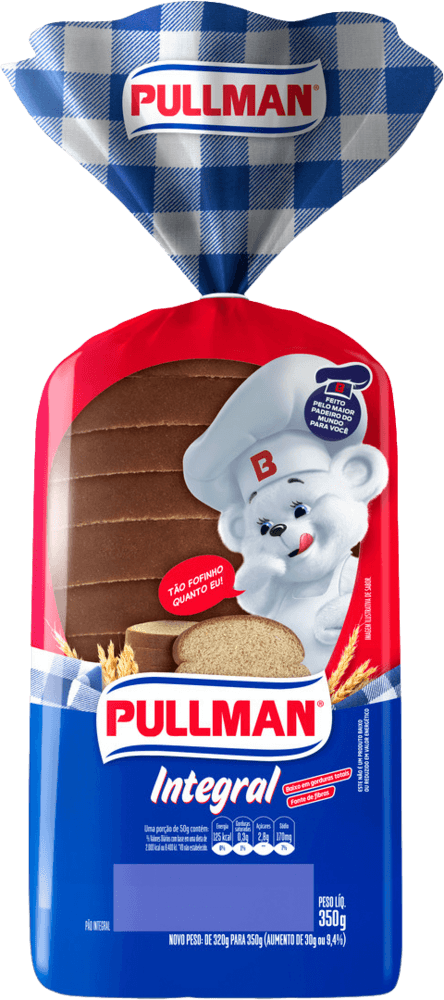 Pão de Forma 30% Integral Pullman Pacote 350g