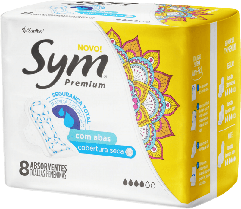 Absorvente-Sym-Premium-Cobertura-Seca-Com-Abas-8-unidades