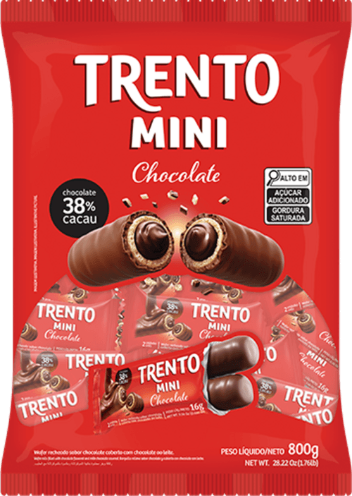 CHOC PECCIN TRENTO MINI 800G-PC CHOC 38%CACAU