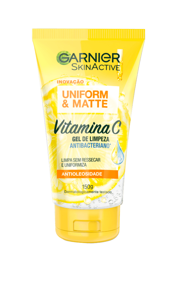 Gel-de-Limpeza-Facial-Antibacteriano-Garnier-Uniform---Matte-Vitamina-C-150ml
