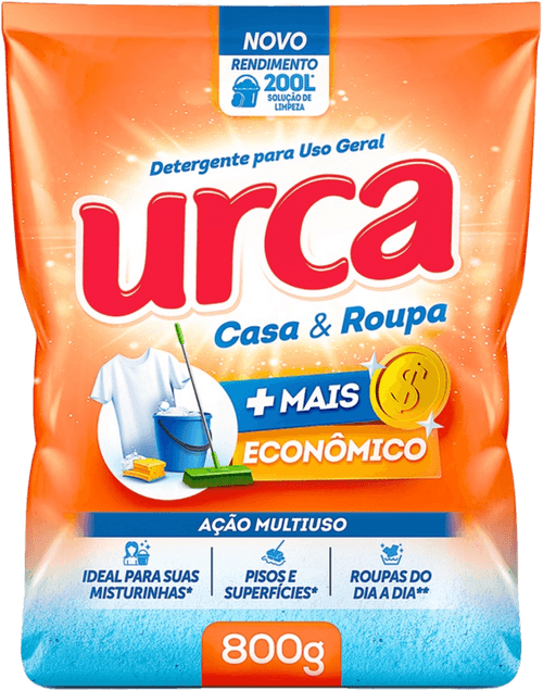 Detergente Em Po Urca 800g Casa E Roupa