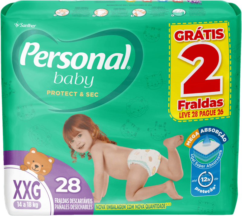 Fralda-Personal-Baby-Protect-e-Sec-XXG-Leve-28-Pague-26-unidades