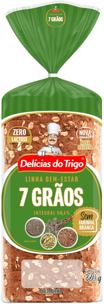 Pão Forma Delícias do Trigo 100% Integral 380g