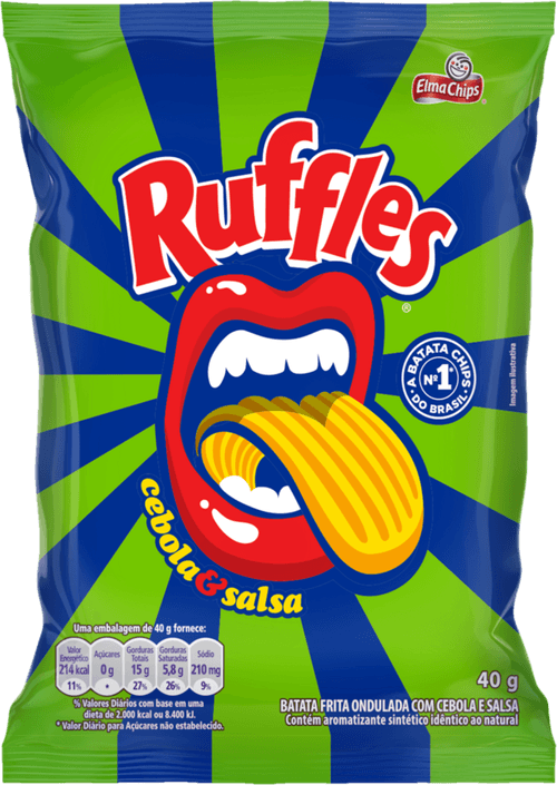 Batata Frita Ondulada Cebola E Salsa Elma Chips Ruffles 40G