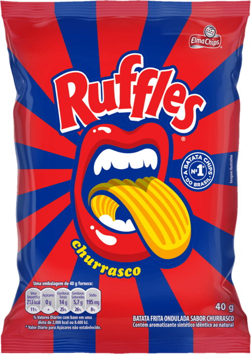 Batata Frita Ondulada Churrasco Elma Chips Ruffles 40G