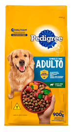 Alimento-100--Completo-e-Balanceado-para-Caes-Adultos-Carne-e-Vegetais-Pedigree-Pacote-900g