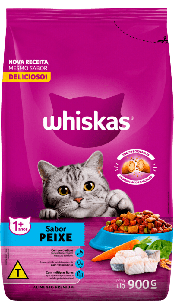 Alimento-Premium-para-Gatos-Adultos-Peixe-Whiskas-Pacote-900g