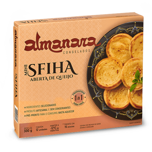 Mini Sfiha Aberta De Queijo Almanara Congelados 300 G