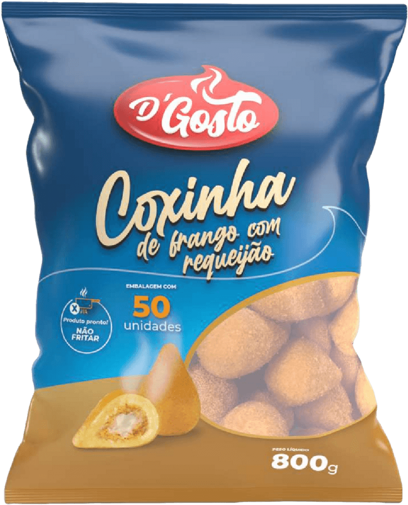 Coxinha de Frango com Requeijão DGosto Congelada 800g
