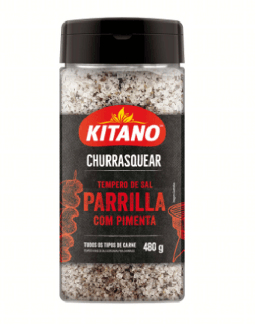 Tempero à Base Sal de Parrilla com Pimenta Kitano Churrasquear Frasco 480g