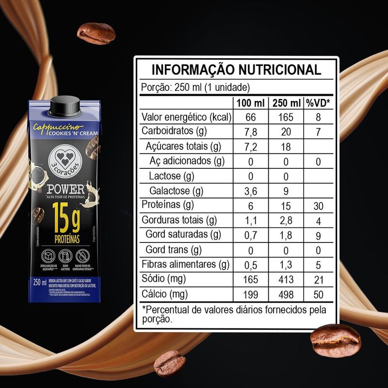 Bebida-Lactea-15g-Cappuccino-Cookies-n-Cream-3-Coracoes-Power-250ml