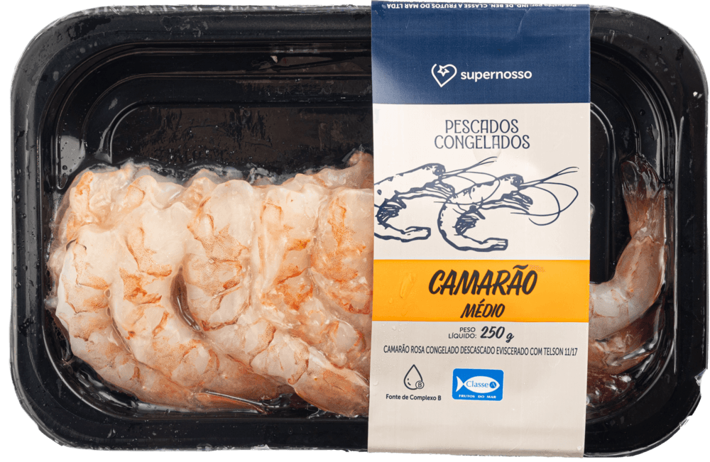 Camarao Rosa Médio Eviscerado Supernosso 11/17 250g