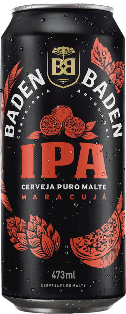 Cerveja IPA Puro Malte Maracujá Baden Baden Lata 473ml