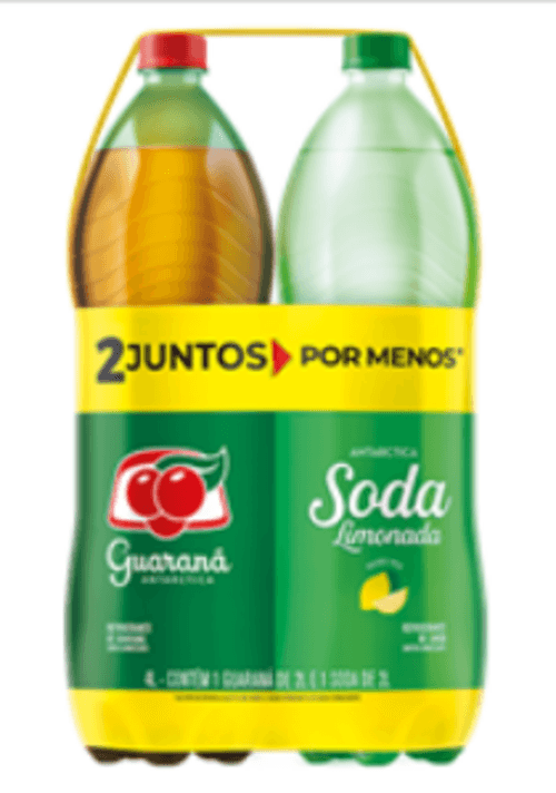 Kit Refrigerante Guaraná Antarctica + Limonada Soda Antarctica 2l Cada Leve Mais Pague Menos