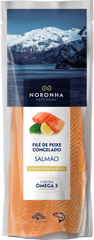 Filé de Salmão Selvagem do Alasca Congelado Noronha 700g