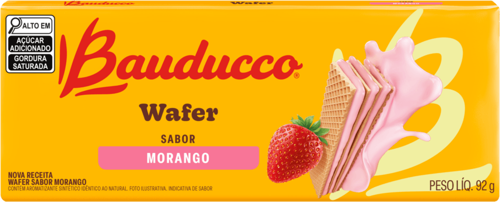Biscoito Wafer Morango Bauducco 92g