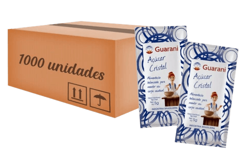 Açúcar Cristaal Guarani Premium Sache com 1000 Unidades 5g cada