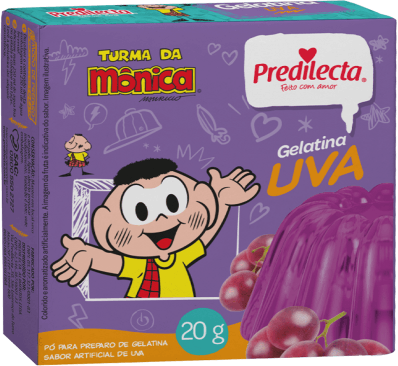 Preparo-de-Gelatina-em-Po-Uva-Turma-da-Monica-Predilecta-Caixa-20g