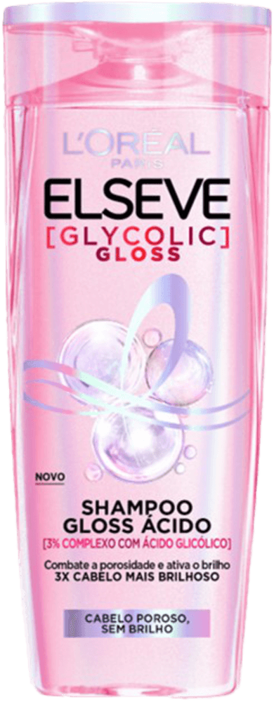Shampoo Extra Gloss Anti-Sal L'oréal Paris Elseve Glycolic Gloss Frasco 400ml