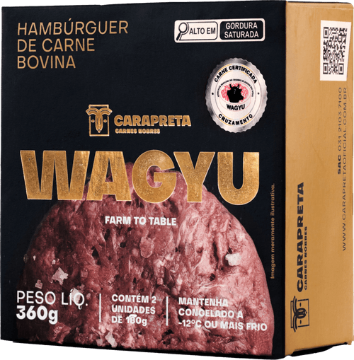 Hamburguer Bovino Wagyu Carapreta  360g