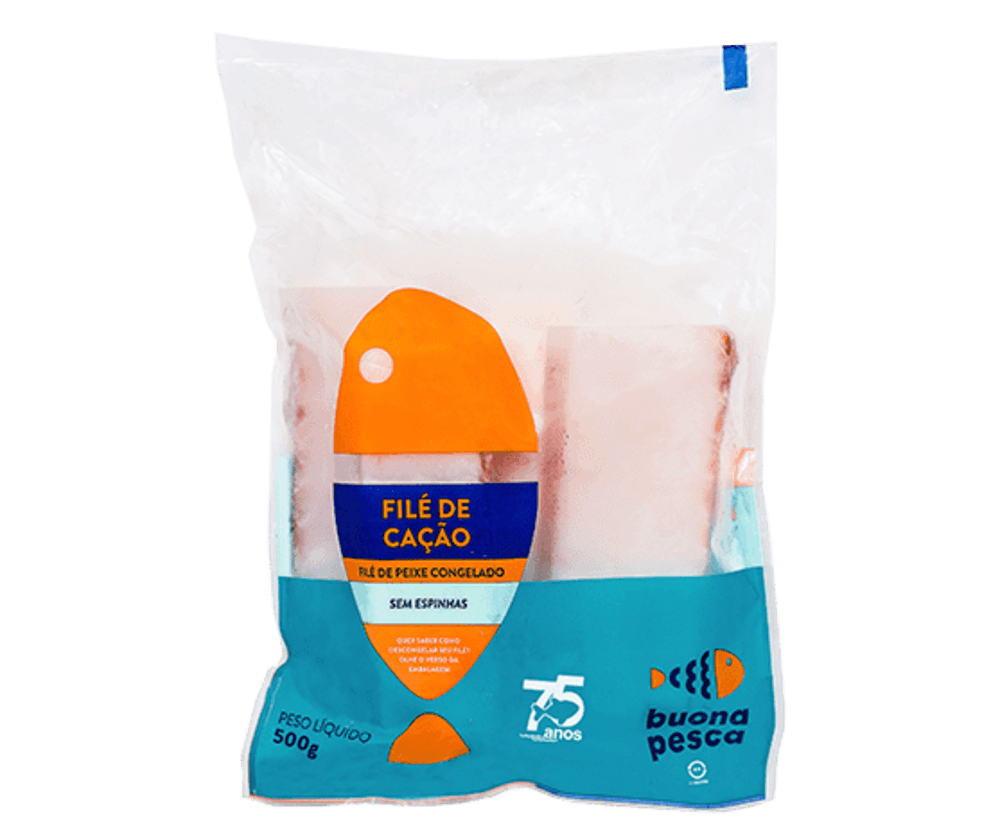 Peixe Filé de Cação Congelado Buona Pesca 500g