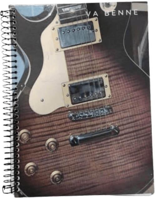 CADERNO UNIVERSITARIO CAPA DURA 80 FLS VA BENNE GUITARRA