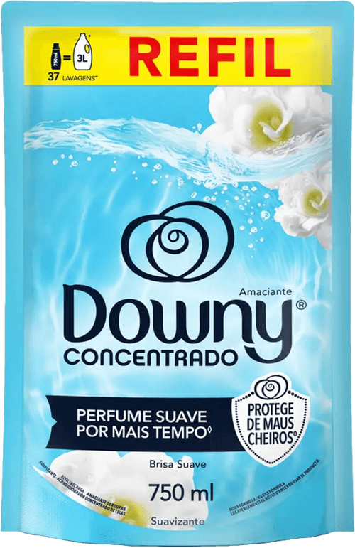 AMACIANTE ROUPA CONCENTRADO DOWNY 750ML - SACHE BRISA SUAVE