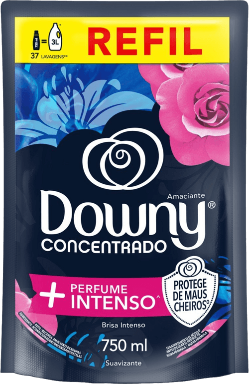 AMACIANTE ROUPA CONCENTRADO DOWNY 750ML - SACHE BRISA INTENSO