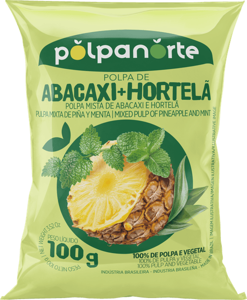 Polpa Fruta Mista Polpanorte Abacaxi/Hortelã 100g