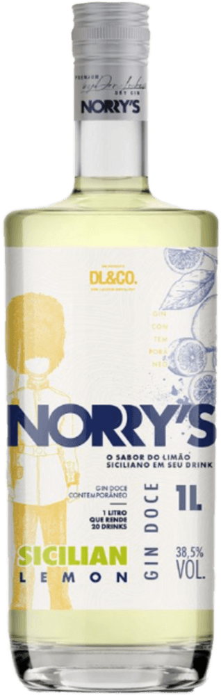 GIN NORRY´S SICILIAN LEMON 1L 38,5% VOL