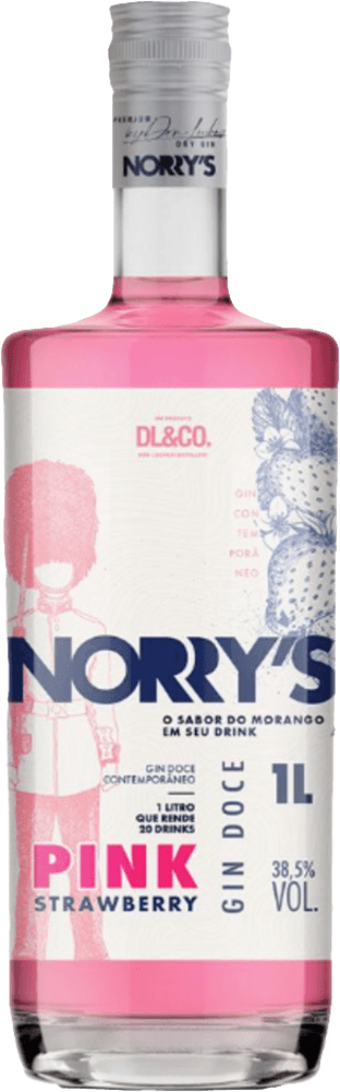 GIN NORRY´S PINK STRAWBERRY1L 38,5% VOL